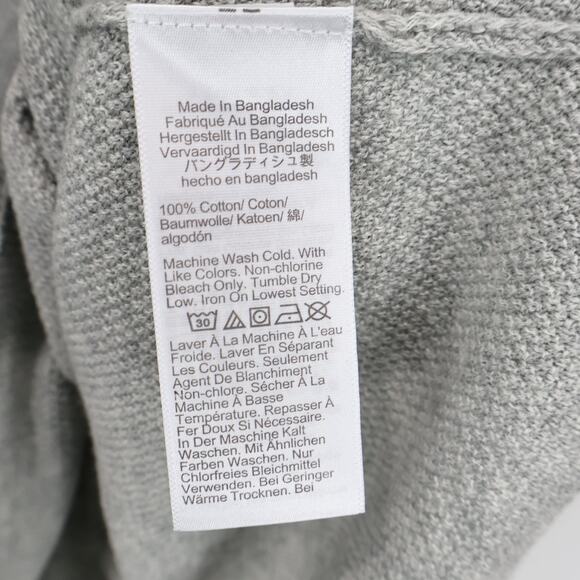 NWT J.Crew Factory Men's Cotton Seed-Stitch Sweater Tee Heather Dove Grey Small - Picture 8 of 9